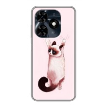 Чехол на Техно Спарк 20с с Котами (VPrint) (Котик падает)