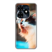 Чехол на Техно Спарк 20с с Котами (VPrint) (Котик с бабочкой)