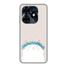 Чохол на тематику: Коти для TECNO Spark 20c – Білий котик
