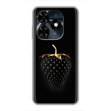 Чехол с изображением  вкусной еды для TECNO Spark 20c – Чёрная клубника