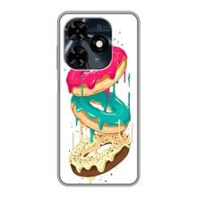 Чехол с изображением  вкусной еды для TECNO Spark 20c – Сочные пончики