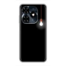 Чохол з картинками на чорному фоні для TECNO Spark 20c – Лампочка
