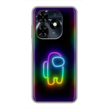 Чехол Амонг Ас для TECNO Spark 20c (AlphaPrint) (Яркий скин)