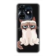 Чехол с принтом для TECNO Spark 20c (AlphaPrint) Модные коты (Грустный кот)