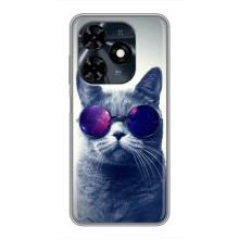 Чехол с принтом для TECNO Spark 20c (AlphaPrint) Модные коты (Стильный кот)