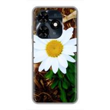 Чехол с ромашками на TECNO Spark 20c – Белая ромашка