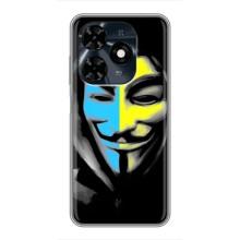 Чехол с Украинской символикой на Техно Спарк 20с – Анонимус патриот
