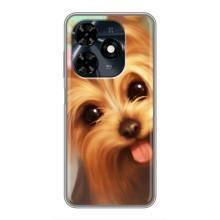 Чехол (ТПУ) Милые собачки для TECNO Spark 20c – Йоршенский терьер