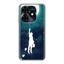 Чехол (ТПУ) с планетами на TECNO Spark 20c – To The moon