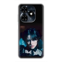 Чехлы Венсдей на TECNO Spark 20c Уэнсдей (AlphaPrint) (взгляд Уэнздей)