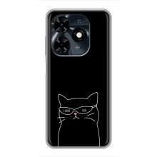 Чехол с рисунком кот на TECNO Spark 20c (Равнодушный кот)