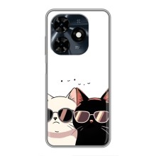 Чехол с рисунком кот на TECNO Spark 20c (Коты в очках)