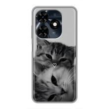 Чехол с рисунком кот на TECNO Spark 20c (Пара котов)