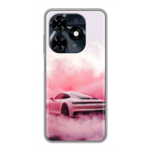 Чохол з авто Порше для TECNO Spark 20c – Рожевий Порше