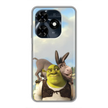 Чохол з мультфільмом Шрек на TECNO Spark 20c – Шрек і осел