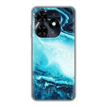 Мраморный чехол на TECNO Spark 20c (VPrint) (Голубой мрамор)