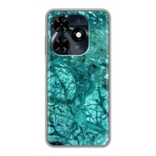 Мраморный чехол на TECNO Spark 20c (VPrint) (Зеленый мрамор)