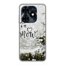 Новогодние, Праздничные Чехлы для TECNO Spark 20c - 2024 год (Let it snow)