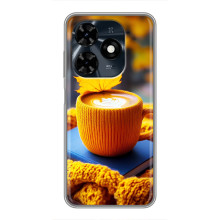 Чохол з унікальним дизайном 'Осінь з кавою' для TECNO Spark 20c – Кава з жовтим