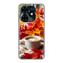 Чехол с уникальным дизайном «Осень с кофе» для TECNO Spark 20c