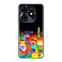 Чехлы для TECNO Spark 20c (Персонажи Майн Крафт) – Герой Майнкрафт