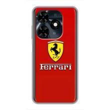 Силиконовый бампер с картинкой машины на TECNO Spark 20c – Ferrari Logo