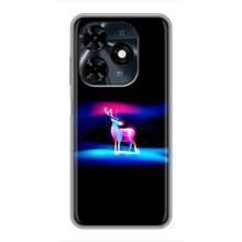 Силиконовый бампер с картинкой животных для TECNO Spark 20c (Яркий олень)