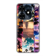 Силиконовый чехол с КАРТИНКАМИ лето для TECNO Spark 20c (AlphaPrint) (Летний отпуск)
