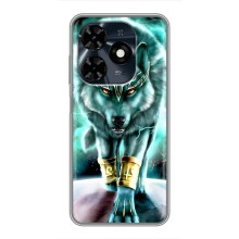 Защитные чехлы для Техно Спарк 20с (AlphaPrint) (ХИТ продаж) ВОЛК (Яркий волк)
