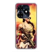 ЗСУ Чехлы (TPU) для TECNO Spark 20c – Женщина солдат