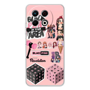 Чохли з картинкою для TECNO Spark 30 Pro – BLACK PINK колаж