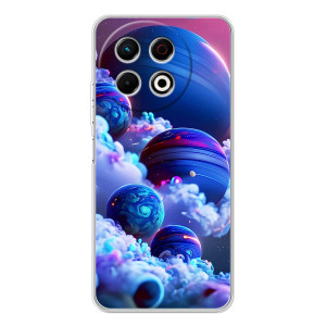 Чехлы КОСМОС для TECNO Spark 30 Pro – Синие планеты
