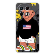 Чехлы Мишка Тедди для ТЕКНО Спарк 30 Про (Teddy USA)