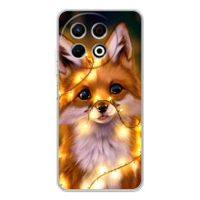 Чехлы с картинкой Лисички для TECNO Spark 30 Pro (VPrint) (Лисичка в гирляндах)