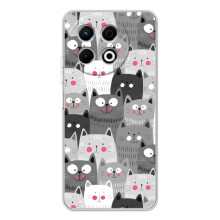 Чехлы с Котиками для TECNO Spark 30 Pro (VPrint) (Рисованные котики)