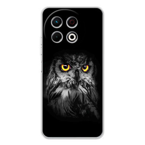 Чехлы с принтом СОВЫ для TECNO Spark 30 Pro – Сова на чёрном