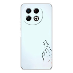 Чехлы (Знак сердечка) на TECNO Spark 30 Pro – Сердце на голубом