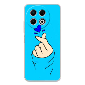 Чехлы (Знак сердечка) на TECNO Spark 30 Pro – Сердце на синем