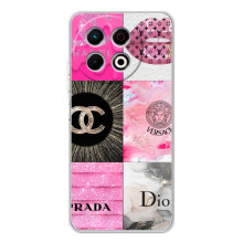 Чехол (Dior, Prada, YSL, Chanel) для TECNO Spark 30 Pro (Модница)