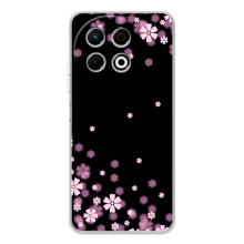 Чехол для ТЕКНО Спарк 30 Про - с принтом (Дизайнерские) (AlphaPrint) (Цветочки маленькие)