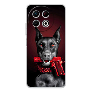 Чохол ДОБЕРМАН  для TECNO Spark 30 Pro – Доберман злий