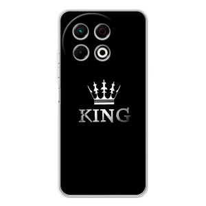 Чехол (Корона на чёрном фоне) для ТЕКНО Спарк 30 Про – KING