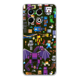 Чохол Майнкрафт на TECNO Spark 30 Pro (AlphaPrint) Minecraft