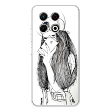 Чехол с печатью для TECNO Spark 30 Pro - (Мода) (AlphaPrint) (Фото девочки)