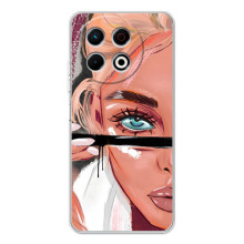 Чехол с печатью для TECNO Spark 30 Pro - (Мода) (AlphaPrint) (Макияж)