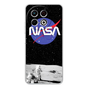 Силиконовый бампер с принтом "Наса" на TECNO Spark 30 Pro – Nasa на луне