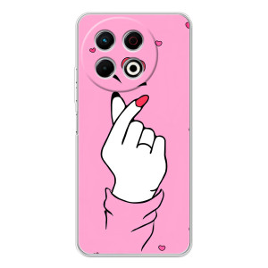 Чехол с принтом для TECNO Spark 30 Pro (AlphaPrint - Знак сердечка)