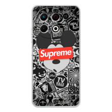 Чехол с Брендами одежды на ТЕКНО Спарк 30 Про – Supreme Маус