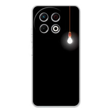 Чехол с картинками на черном фоне для TECNO Spark 30 Pro – Лампочка
