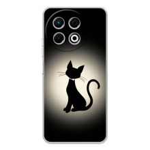 Чехол с принтом для TECNO Spark 30 Pro (AlphaPrint) Модные коты – Силуэт котика